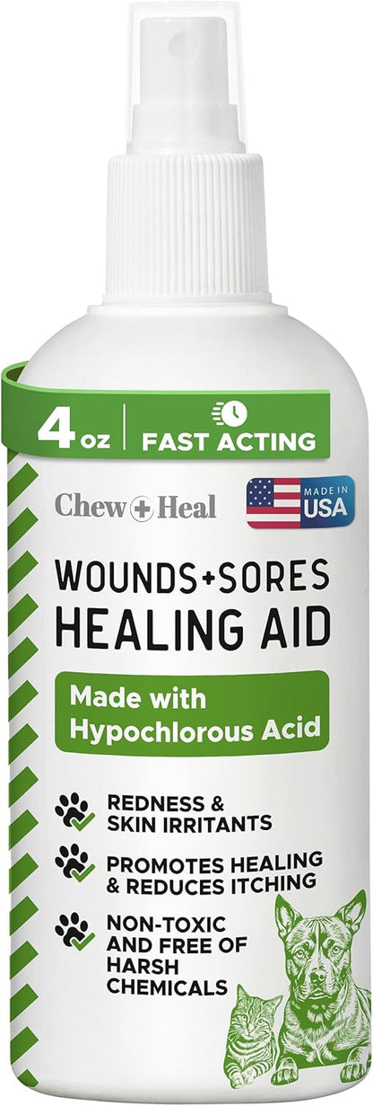 Hypochlorous Acid Spray for Dogs ??4oz Dog Wound Spray for Cuts, Burns, Sores, Abrasions, and More