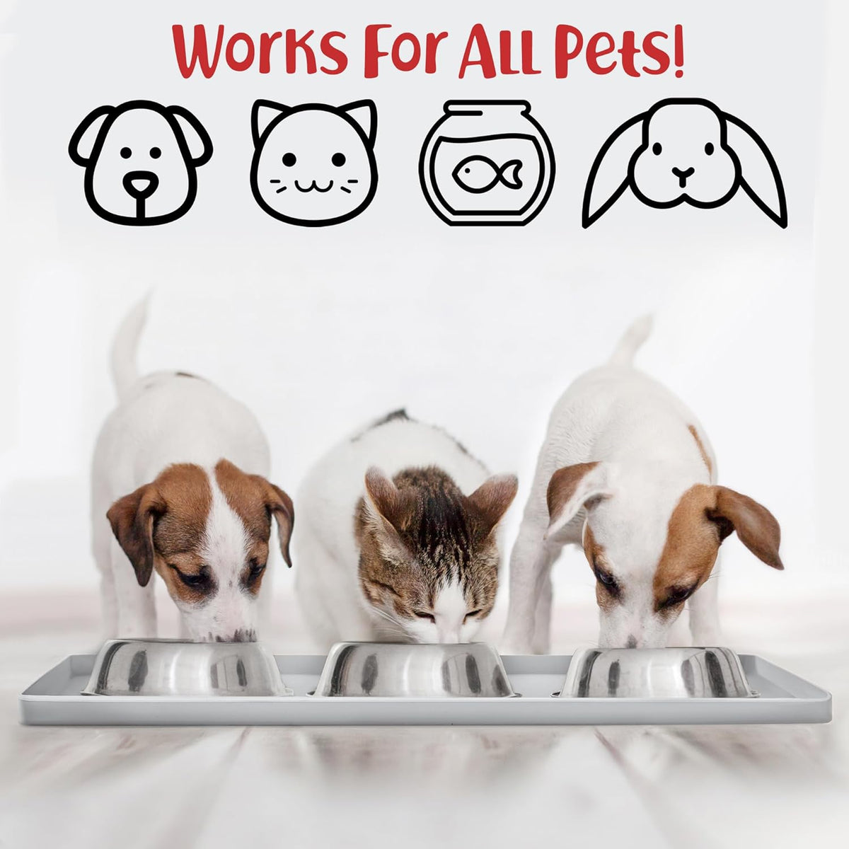 DogBuddy Dog Food Mat – Waterproof Dog Bowl Mat for Food and Water, Silicone Pet Feeding Mats for