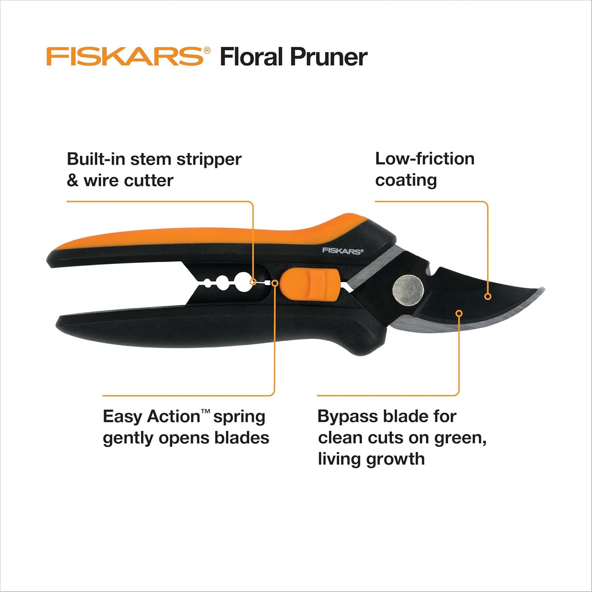 Fiskars Floral Pruning Shears - Plant Cutting Scissors/Garden Clippers For Deadheading and Working