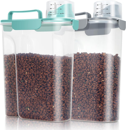 TBMax Pet Dog Cat Food Storage Containers 2 Pack 10 to 14 Lbs, Airtight Cat Food Dispenser with