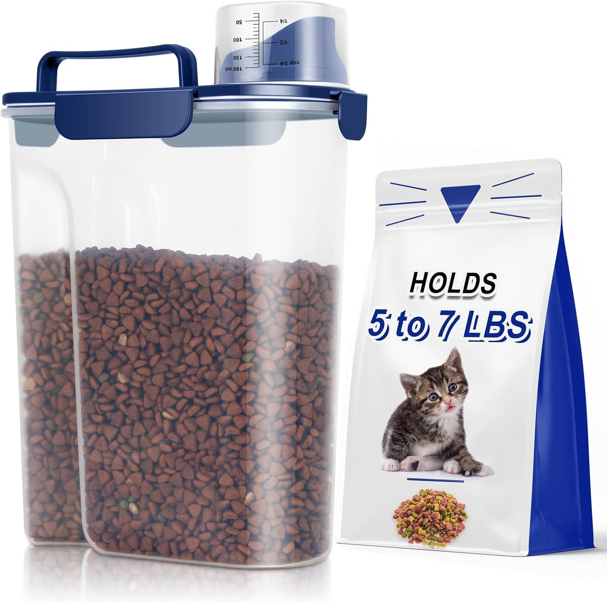 TBMax Large Cat Food Storage Container, Portable Dog Food Container with Upgraded Large Spout and