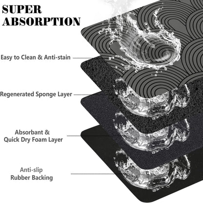 Dog Food Mats for Floors Absorbent, Pet Cat Food Mat - Quick Dry Dog Bowl Mats for Food and Water