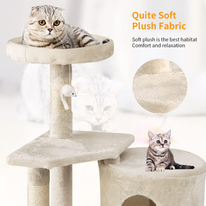 BestPet Cat Tree 36 inch Tall Scratching Toy Activity Centre Cat Tower Cat Condo Multi-Level