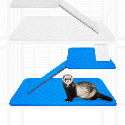 Paw Inspired Fitted Fleece Cage Liner Set for Ferret Nation, Critter Nation Single Unit (Bottom Pan