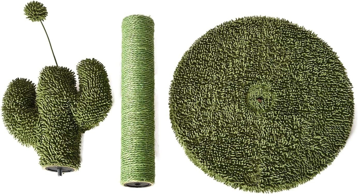 Amazon Basics Cat Scratcher - Indoor Cactus Single Cat & Kittens Scratching Post with Dangling