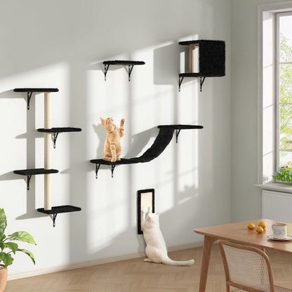 COZIWOW Wall Mounted Cat Furniture, Cat Wall Shelves and Perches, Floating Cat Shelves for Wall Set