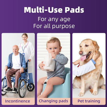 MKISS Bed Pads Disposable 30" x 36" [30 Count] Heavy Duty Absorbent Adults Incontinence Underpad