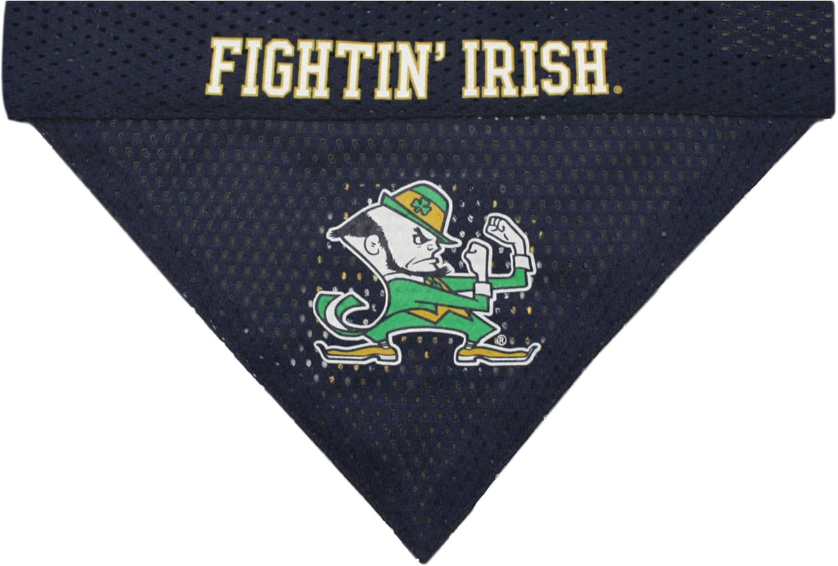 Pets First Collegiate Pet Accessories, Reversible Bandana, Notre Dame Fighting Irish Size
