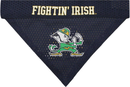 Pets First Collegiate Pet Accessories, Reversible Bandana, Notre Dame Fighting Irish Size