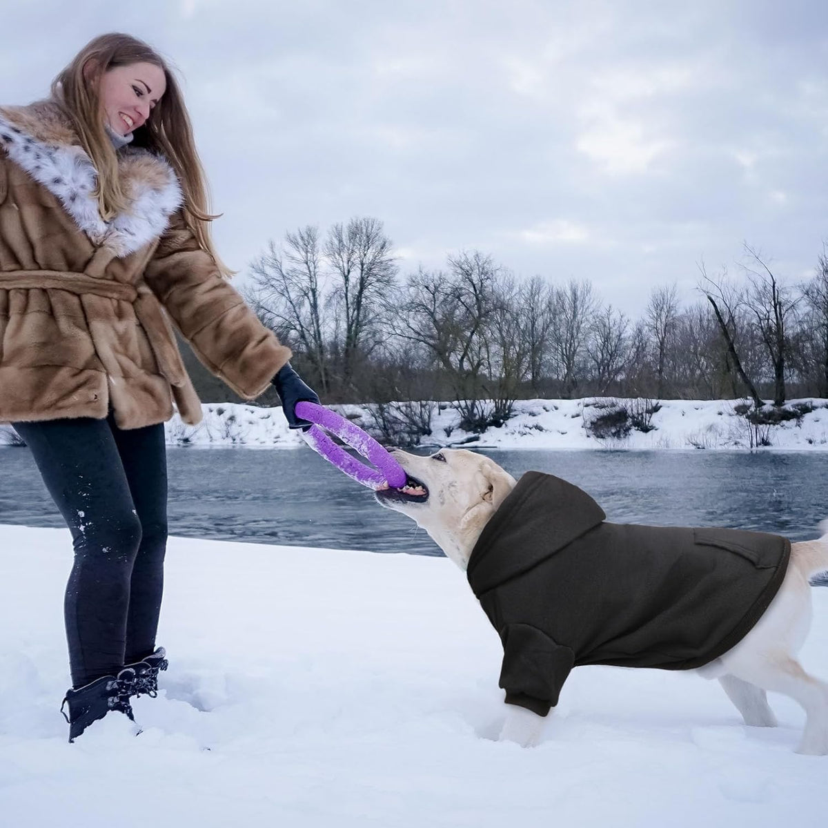 Dog Sweaters for Large Dogs Dog Hoodie Fleece Sweater Soft Clothes Sweatshirt with Pocket Hoodie