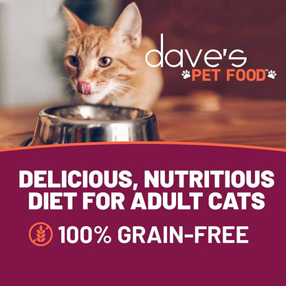Dave's Pet Food Grain Free Wet Cat Food Pate (Chicken Formula), Made in USA Naturally Healthy