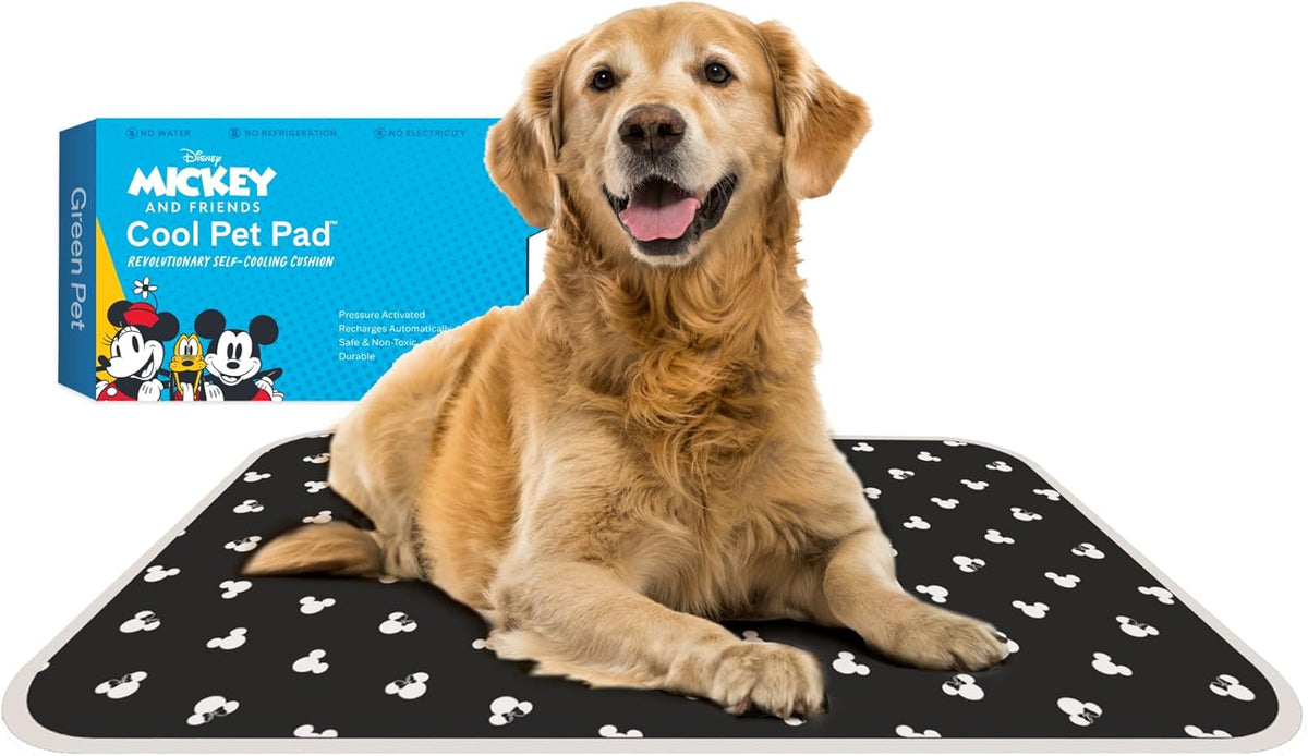 The Green Pet Shop Cool Pet Pad - Large, Disney’s Mickey & Minnie Mouse - Self-Cooling, Pressure