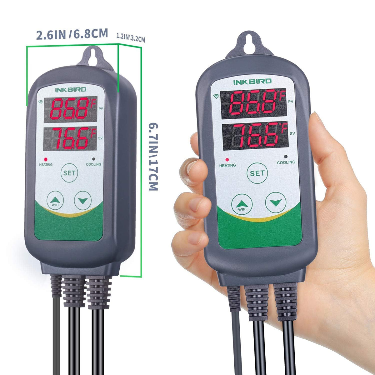 Inkbird WiFi ITC-308 Digital Temperature Controller Thermostat Remote Monitoring Controlling Home