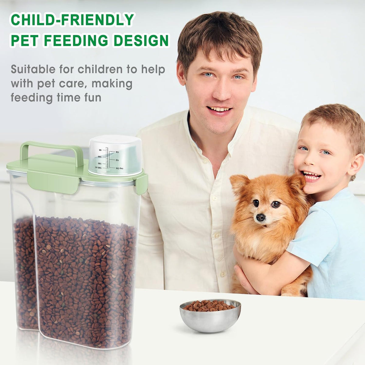 TBMax Cat Dog Food Storage Container 5 to 7 lbs, Secondary Pet Food Storage Beyond a Large Dog Food