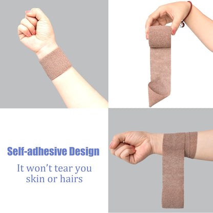 9 Pack 2" x 5 Yards Self Adhesive Bandage Wrap Self Stick Wrap for Ankle, Wrist, Finger, Sports