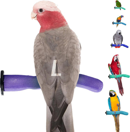 Sweet Feet & Beak Safety Pumice Bird Perch, Large 1-1/2" X 12", Purple - Lightweight Grinding Bird