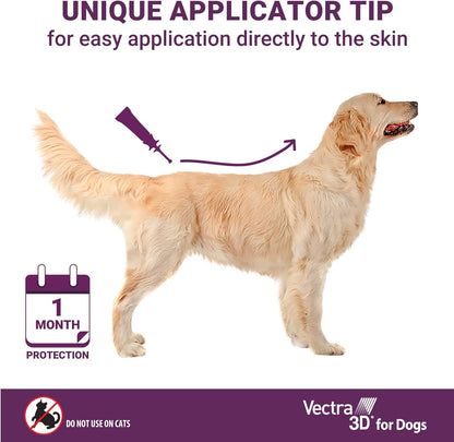Vectra 3D for Dogs Flea, Tick & Mosquito Treatment & Prevention for Small Dogs (11 – 20 lbs) , 6