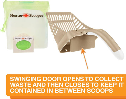 Neater Pet Brands Neater Scooper Standard Cat Litter Scoop, 195 Refill Bags – Mess-Free Cat Litter