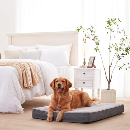 Orthopedic Memory Foam Dog Bed,Cooling Dog Beds for Large Dogs, Washable Pet Beds for Crate with