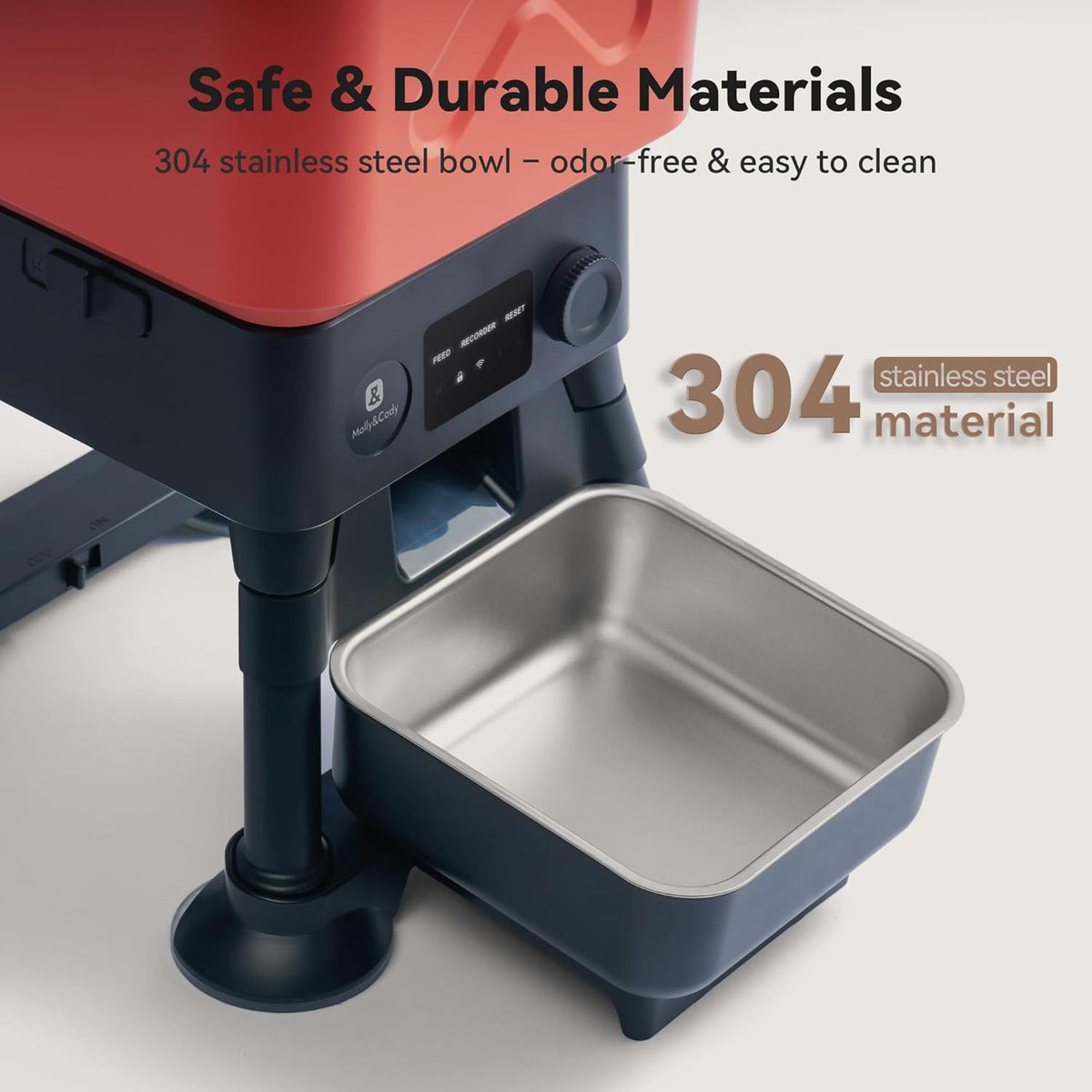 Automatic Dog Feeder for Large Dogs, 14L Capacity, Remote Feeding, Anti-Blockage System, Timed Auto