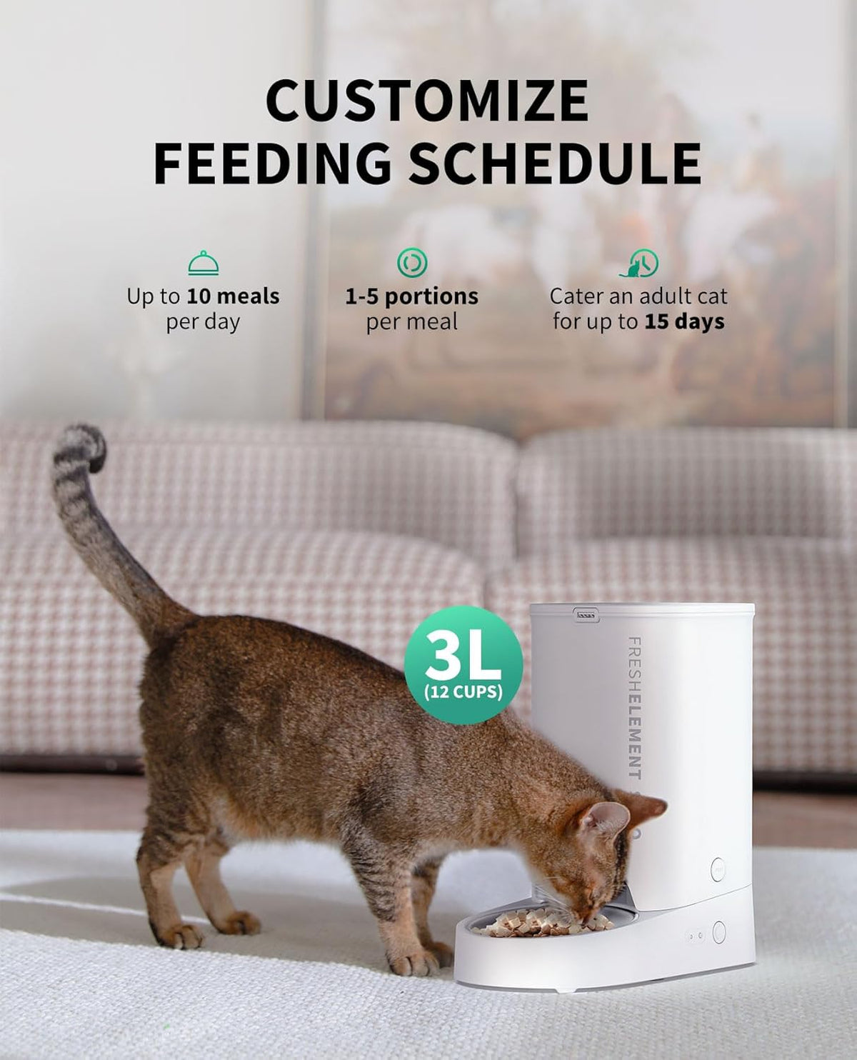 PETKIT Automatic Cat Feeder, 2.4G WiFi Automatic Dog Feeder, App Control Pet Food Dispenser with