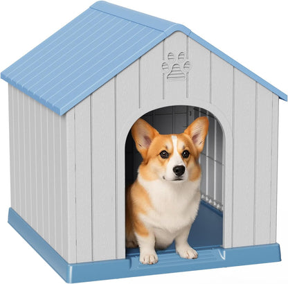 DRATO Dog Houses Resin Small Indoor Outdoor Dog Kennel for All-Weather Use Cozy Shelter for Small