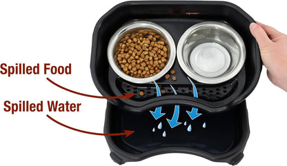 Neater Feeder Express Mess Proof Dog Bowls Elevated for Small Breed – Made in USA – No Spill Raised