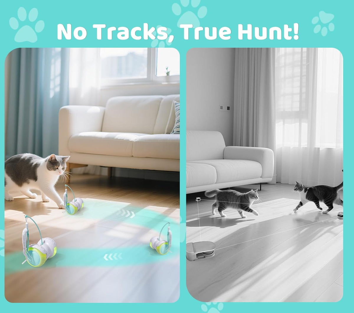 Remote Control Cat Toy with Auto Mode - Interactive Cat Toy Feather for Indoor, Moving Cats Catnip