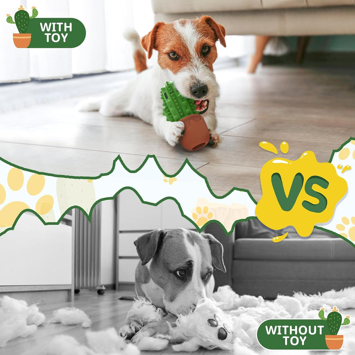 Dog Chew Toys Toothbrush Stick Teeth Cleaning Brush Dental for Medium Large Dog, Puppy