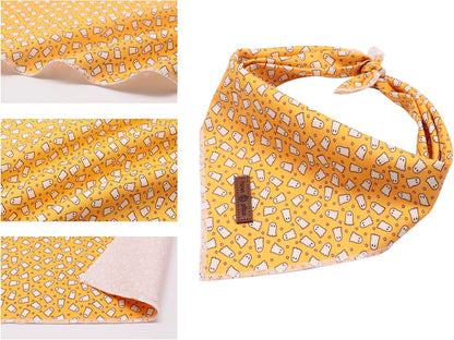 Lionet Paws Halloween Dog Bandana,Fabric Dogs Kerchief for Small Medium Large Dogs,Dog Cotton