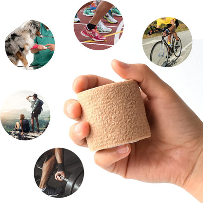 9 Pack 2" x 5 Yards Self Adhesive Bandage Wrap Self Stick Wrap for Ankle, Wrist, Finger, Sports