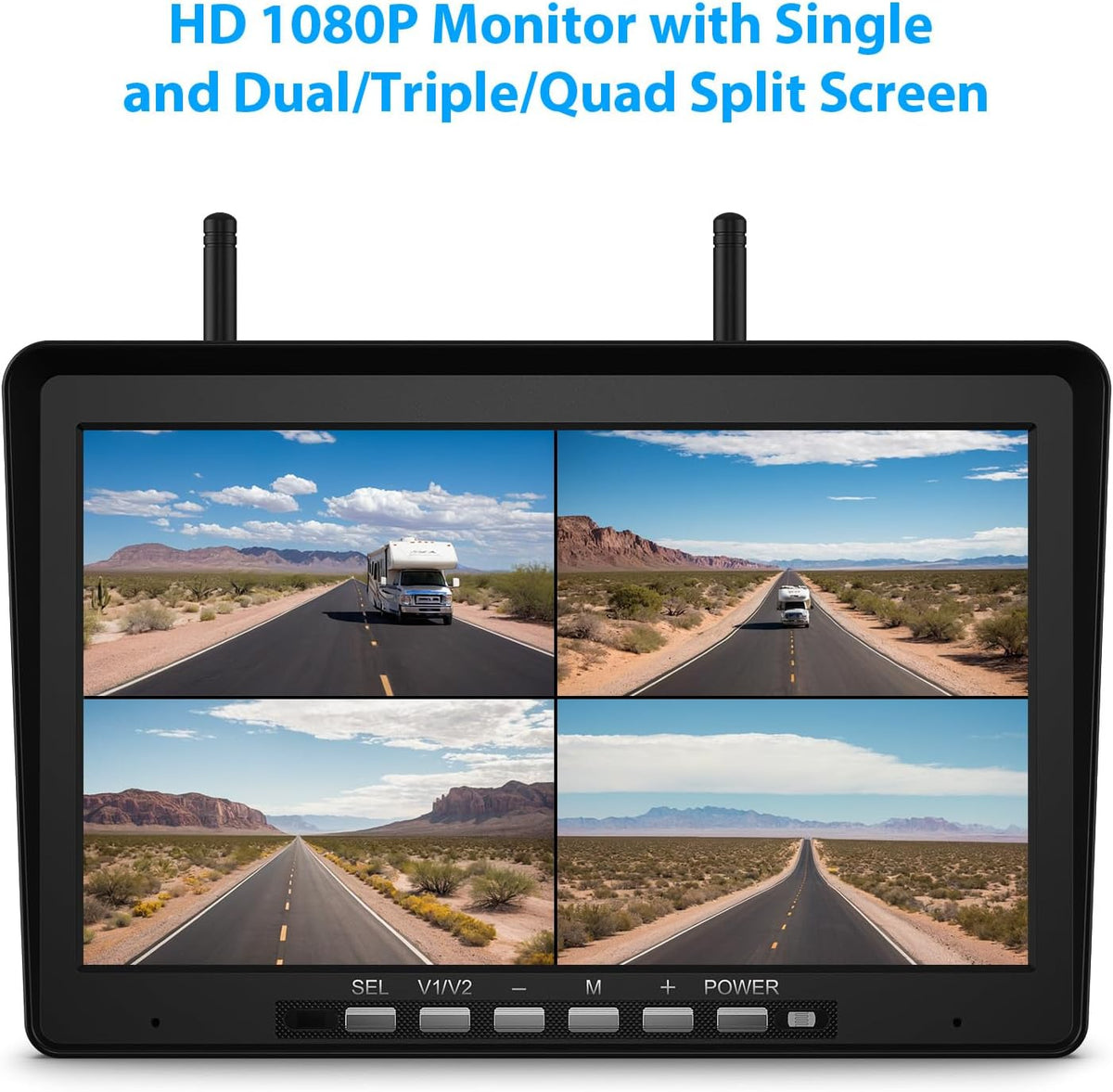 10.1" RV Backup Camera Wireless System Plug and Play, Pre-Wired for Furrion RV Trailer Camper