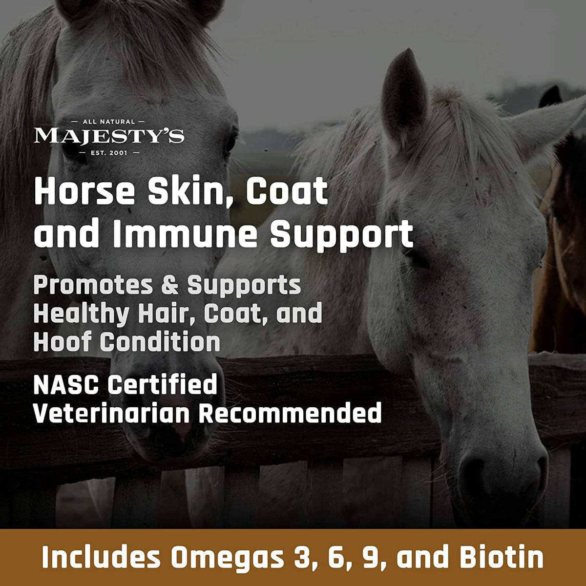 Majesty's Omega Wafers - Superior Horse/Equine Skin, Coat, and Immune Support Supplement - Omega 3