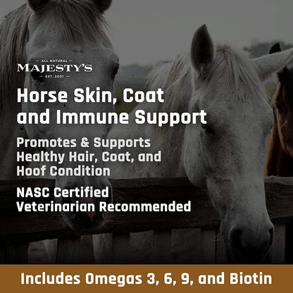 Majesty's Omega Wafers - Superior Horse/Equine Skin, Coat, and Immune Support Supplement - Omega 3