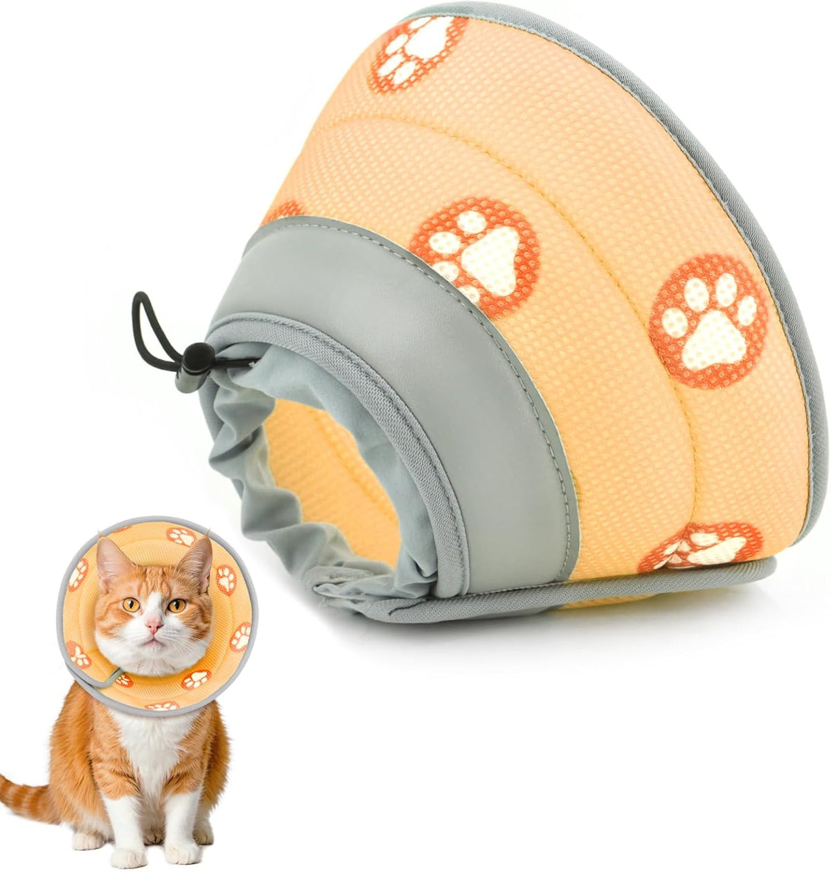 Cat Cone Collar Soft to Stop Licking After Surgery Cat Recovery Collar for Small Large Cats