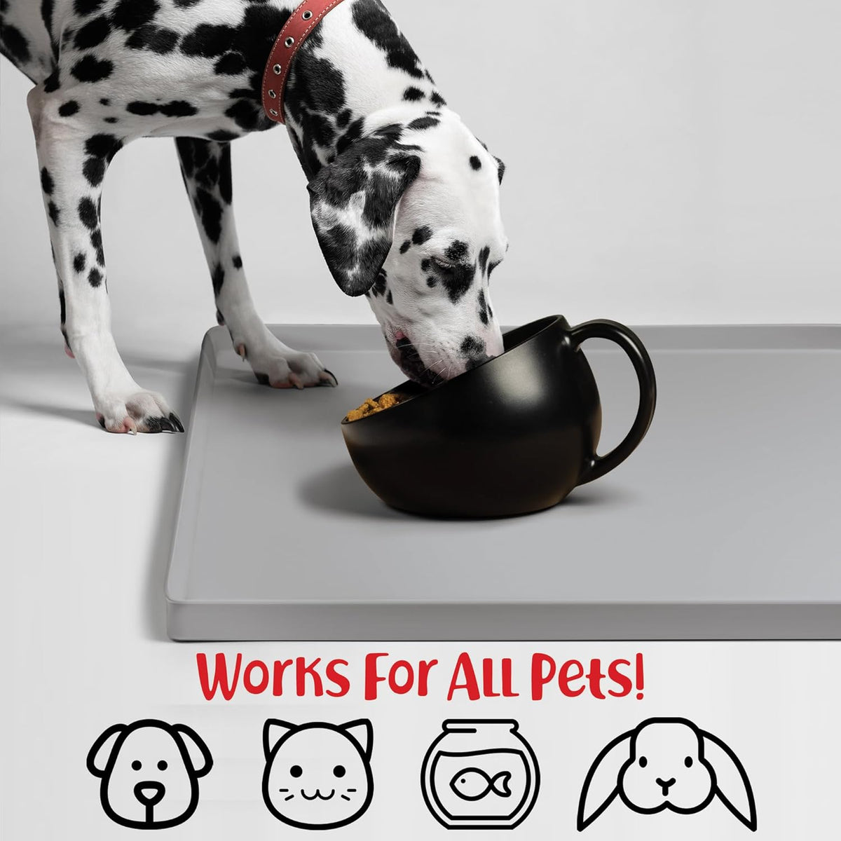 DogBuddy Dog Food Mat – Waterproof Dog Bowl Mat for Food and Water, Silicone Pet Feeding Mats for