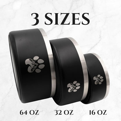 Stainless Steel Dog Bowl for Small-Large Dogs | Double Wall Insulated, Non-Slip Base Heavy Duty