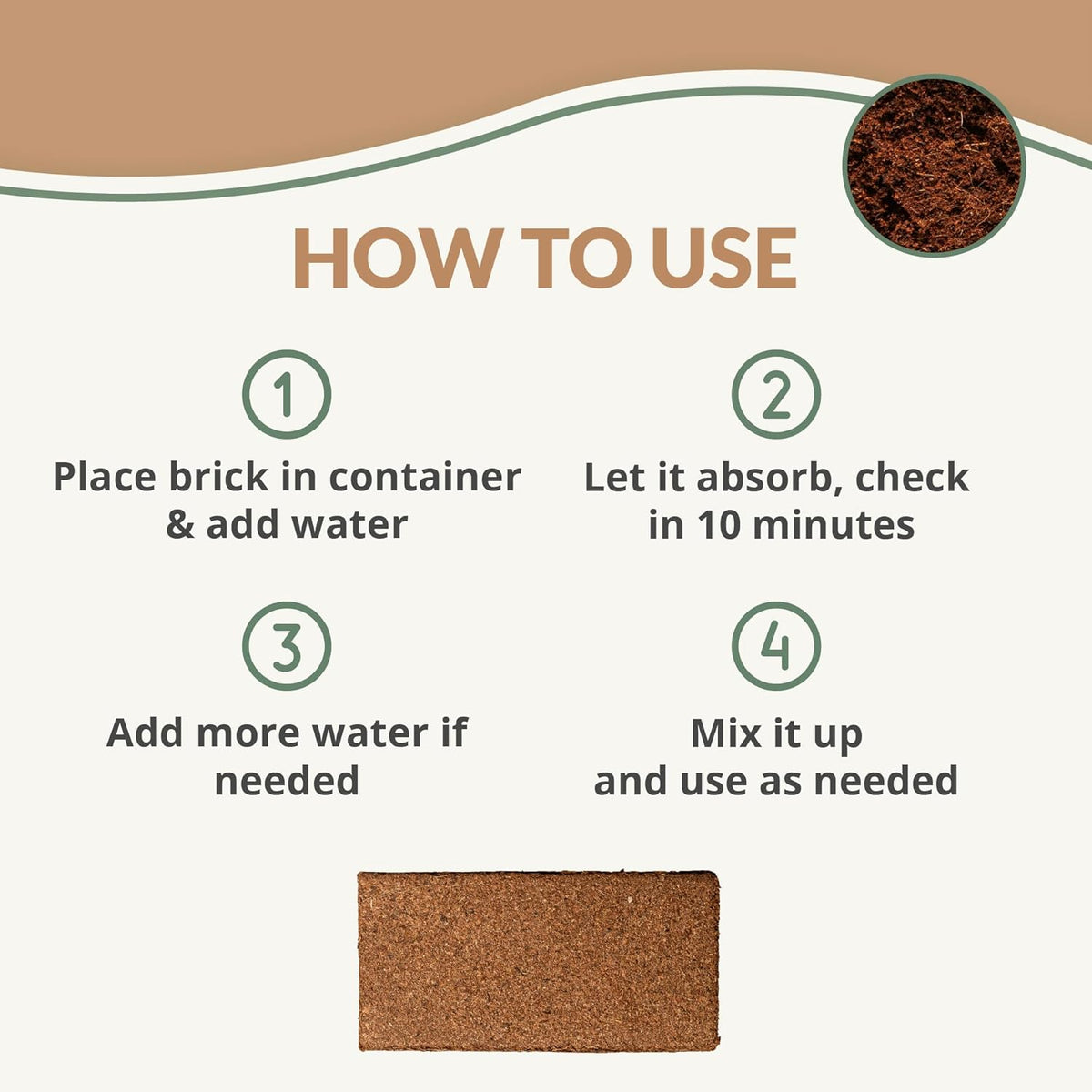 Coco Bliss 650gm Bricks (6-Pack) - Organic Coco Coir for Plants - OMRI-Listed Coco Coir for Garden