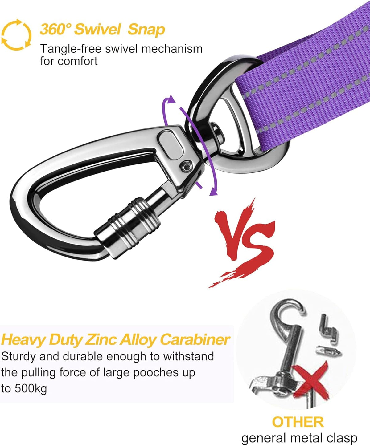 AUBELL Dog Seat Belt for Car,Updated 3-in-1 Adjustable Reflective Bungee Heavy Duty Dog Car Harness
