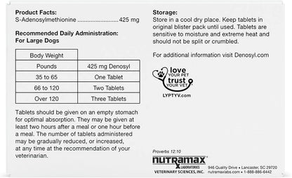 Nutramax Laboratories Denosyl Liver and Brain Health Supplement for Large Dogs, With