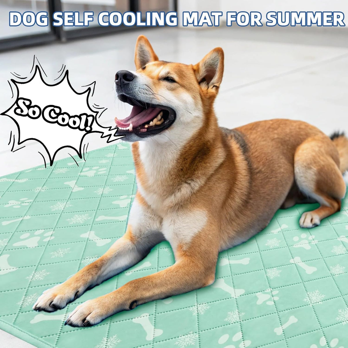 Homimp Self-Cooling Mat for Dogs, 6 Pack Washable Cooling Mat & Sleeping Pad, Reusable Waterproof