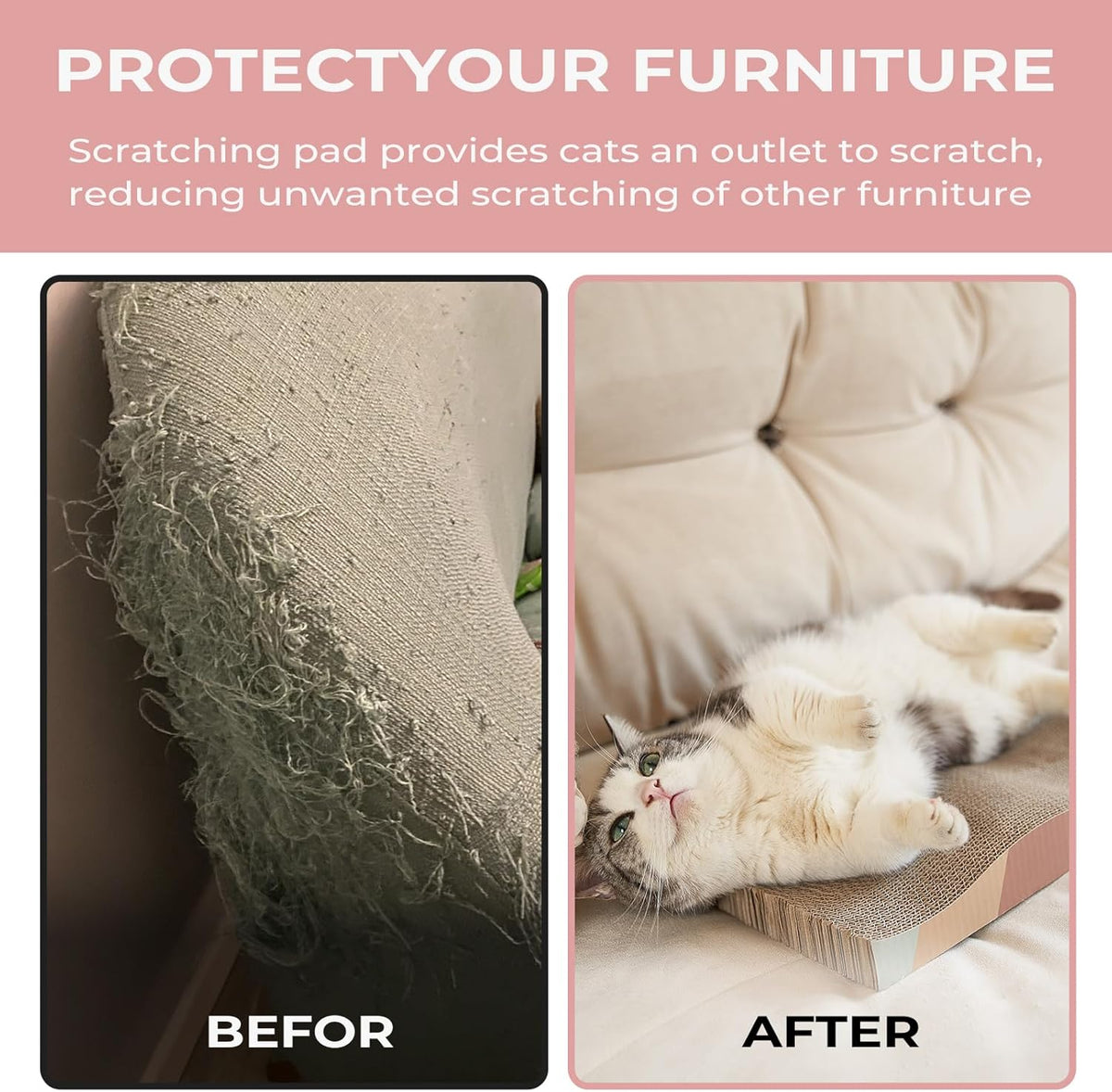 Cat Scratching Board cat Scratcher Cat Scratch Pad Cardboard cat scratchers for Indoor Cats