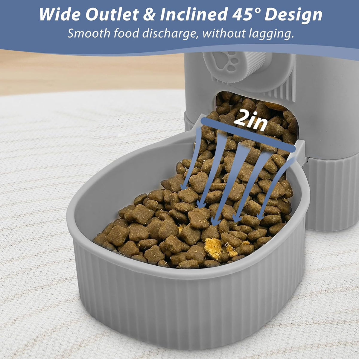 Fhiny Rabbit Food Dispenser, 40oz Large Capacity Hanging Gravity Bunny Feeder for Cage Automatic
