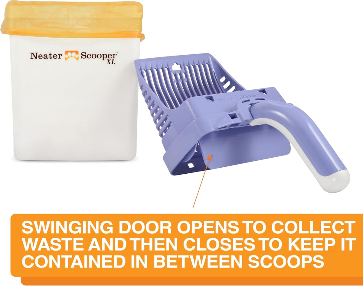 Neater Pet Brands Neater Scooper XL Cat Litter Scoop, 60 Refill Bags – Extra-Large Capacity