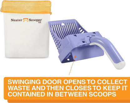 Neater Pet Brands Neater Scooper XL Cat Litter Scoop, 60 Refill Bags – Extra-Large Capacity