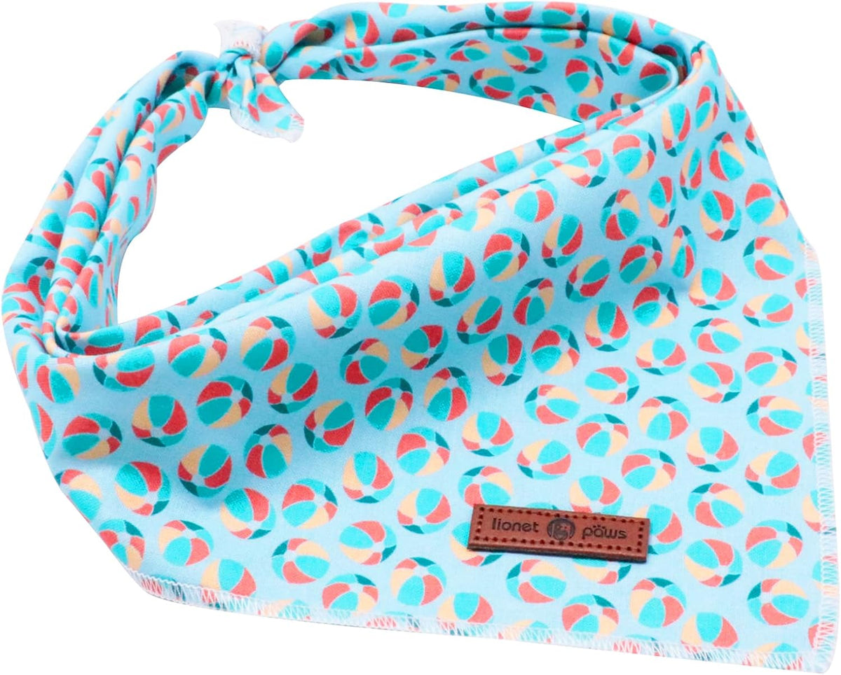 Lionet Paws Dog Bandana,Fabric Summer Dogs Kerchief for Medium Large Dogs,Dog Cotton Triangle Bibs