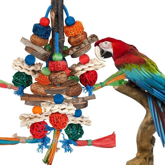 Bird Toys,Parrot Toys Exciting Chewing Fun for Parakeets,Cockatiels,Conures,Lovebirds,African Gray