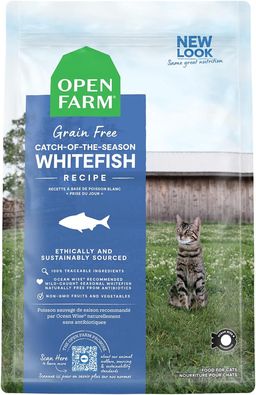 Open Farm Catch-of-The-Season Whitefish Grain-Free Dry Cat Food, Wild-Caught Fish Recipe with