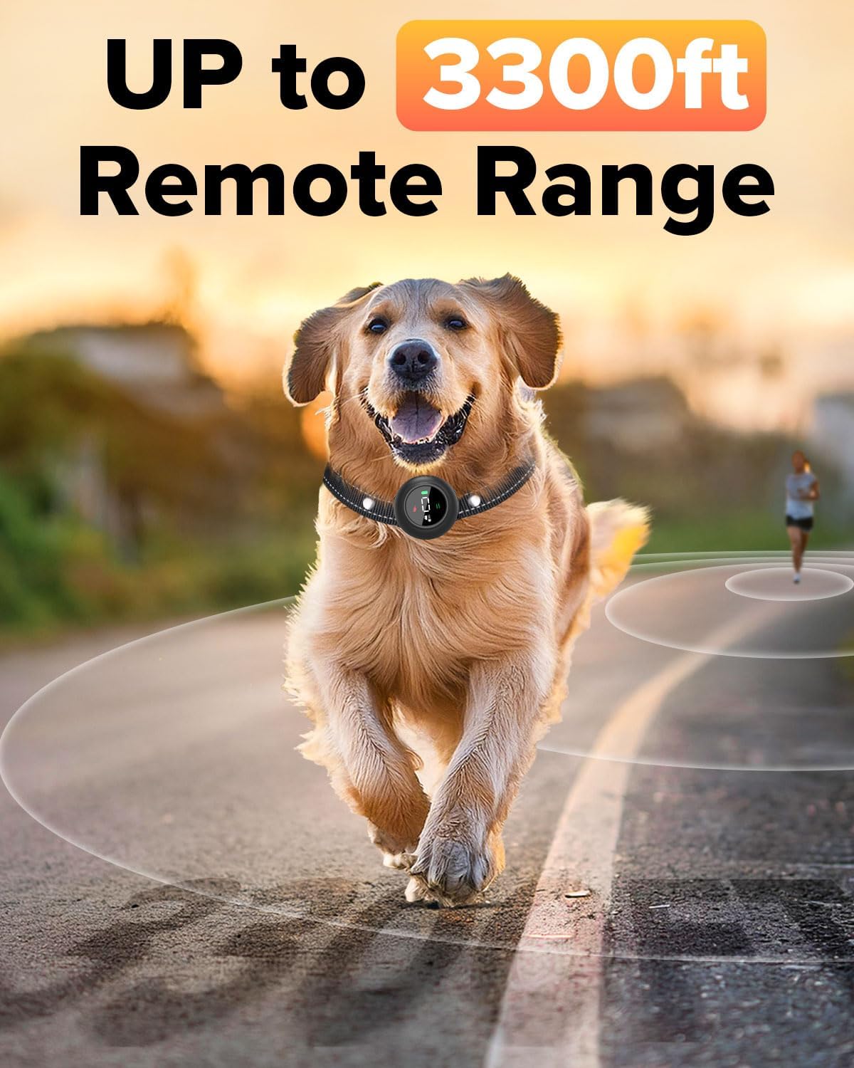 XDX 2-in-1 Dog Shock Collar & Bark Collar – 3300FT Dog Training Collar with Remote, Automatic