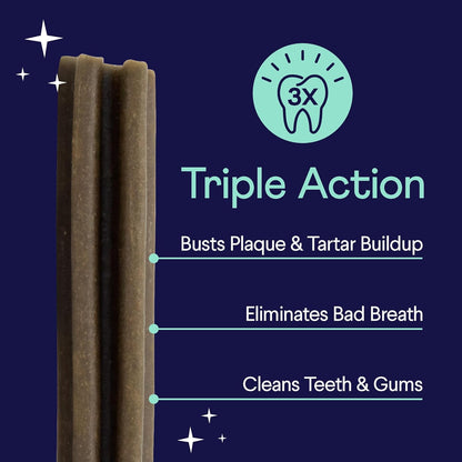 Finn Plaque Patrol Dental Chews | Triple-Action Defense Against Plaque, Tartar, and Bad Breath |